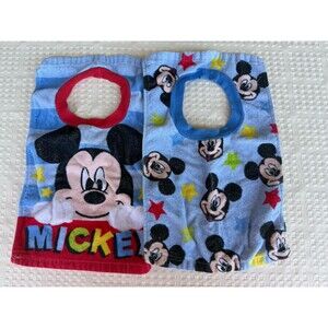 Disney Jr Mickey Mouse 2 pk Cloth Toddler Bibs 6M+